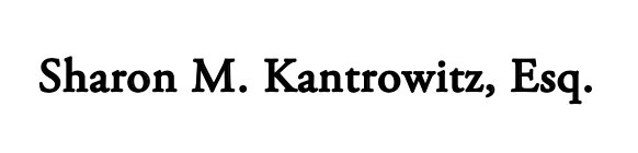 SHARON M. KANTROWITZ, ESQ. Logo
